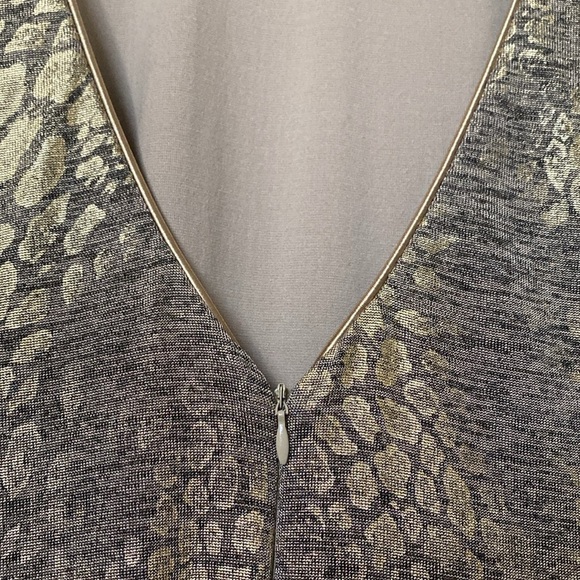 DRESS THE POPULATION Emery Midi dress Womens M Metallic snake Print Festive - Picture 6 of 10